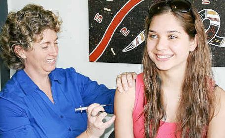 Protected: Public Health nurse Sue Devlin vaccinates Kara Garchevic yesterday. Protected: Public Health nurse Sue Devlin vaccinates Kara Garchevic yesterday.